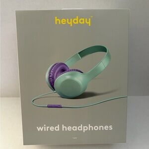 heyday Mint and Purple Over-Ear Headphones